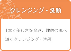 クレンジング・洗顔　1本で美しさを育み、理想の肌へ導くクレンジング・洗顔